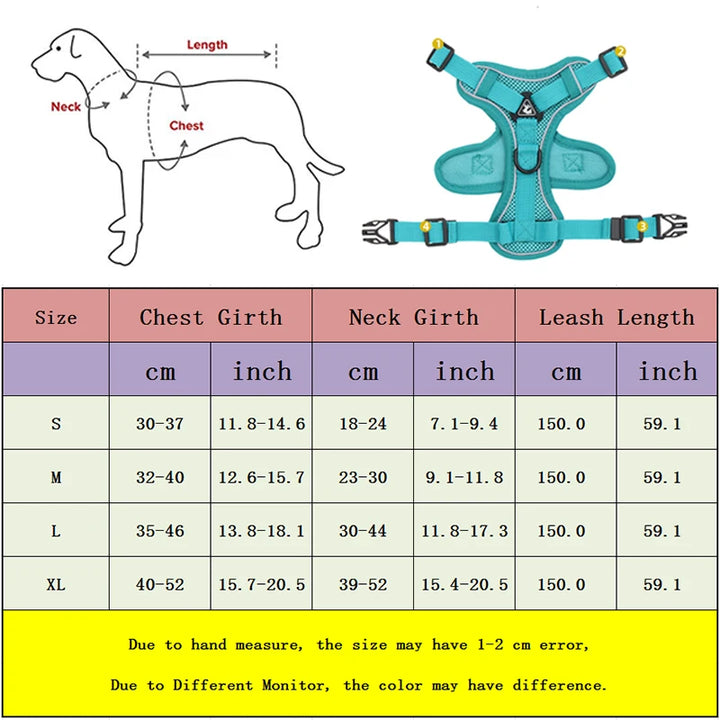 Coleira respirável (Arnês) para cães e gatos (para passeio)