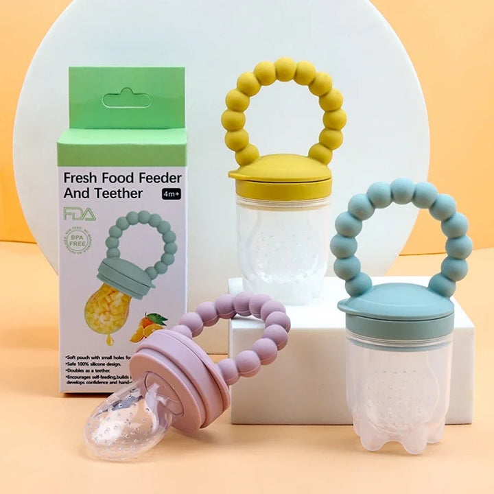 Chupetas de Silicone para alimentação de bebê (Frutas e Vegetais)